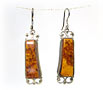 Square Amber Earrings