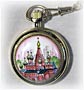 Maroon Russian Cathedral Pocket Watch