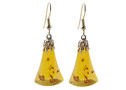 Triangular Amber Earrings 1.75
