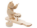 Drummer Bear Bear Carved Toy