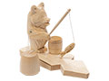 Fishing Bear Bear Carved Toy