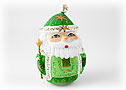 Round Green Father Frost Carving - Christmas Gifts