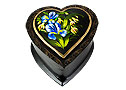 Heart-Shaped Floral Lacquer Box - Gift For Her