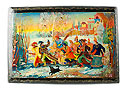 Spring in the Kingdom of the Snow Maiden Lacquer Box - Mstera Russian box Extra Large