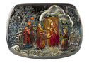 Yuletide Lacquer Box (Fedoskino) by Kisilev - 