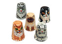 Set of 5 Cat Thimbles