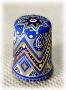 Blue Harlequin Wood Thimble