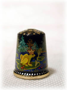 Set of 6 Fairy Tale Thimbles, Wood 1