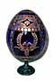 Round Wreaths w/ Stand BLUE Faberge Style Egg Medium  - Easter G