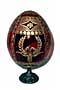 Round Wreaths w/ Stand RED Faberge Style Egg Medium  - Easter Gi