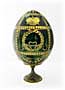 Round CROWN w/ Stand GREEN Faberge Style Egg Medium  - Easter Gi
