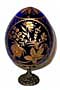Garden Flower BLUE Faberge Style Egg Medium  - Gift For Her