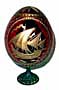 SAIL BOAT RED Faberge Style Egg Medium w/ Stand  - Gift For Him