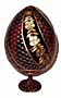 SWIRL RED Faberge Style Egg Medium w/ Stand  - Floral Designs