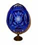 Romanov Rose BLUE w/ 2 Lenses Faberge Style Egg - Floral Designs