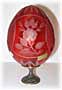 Romanov Rose RED w/ lens Faberge Style Egg - Floral Designs