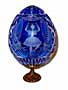 SWAN LAKE Blue GRAND DUCHESS Collection Crystal Egg w/ Stand - M