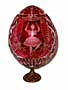 SWAN LAKE  Red GRAND DUCHESS Collection Crystal Egg w/ Stand - M