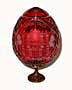 HERMITAGE RED GRAND DUCHESS Collection Crystal Egg w/ Stand - Gi