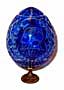 Karl Faberge Blue GRAND DUCHESS Crystal Egg w/ Stand - Gift For 