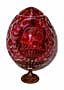 Karl Faberge RED GRAND DUCHESS Crystal Egg w/ Stand - Gift For H
