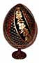 Swirl w/ Flowers RED Faberge Style Egg - Floral Designs