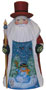 Santa w/ Snowman Wood Carving