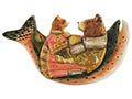 'Bedtime Story' Figurine Wood Carving