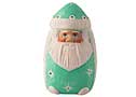 Egg Shaped Santa Lt. Green