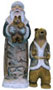 Carved Santa with Bears