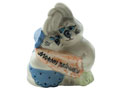 Bunny Couple w/ Carrot Porcelain Figurine - hand painted in Astrakhan, Russia