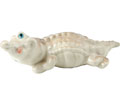 Crocodile Porcelain Figurine - hand painted in Astrakhan, Russia