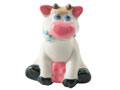 Cow Sitting Porcelain Figurine - hand painted in Astrakhan, Russia