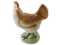 Hen Porcelain Figurine - hand painted in Astrakhan, Russia