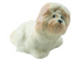 Bolognese sitting Porcelain Figurine - hand painted in Astrakhan, Russia