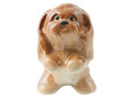 Bolognese standing Porcelain Figurine - hand painted in Astrakhan, Russia