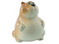 Fat Cat Porcelain Figurine - hand painted in Astrakhan, Russia