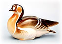 Kazarka (Arctic Goose) Figurine - handpainted Russian porcelain goose figurine