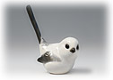 Long-tailed Titmouse Figurine:  Russia's cousin to our tufted titmouse.