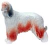No Afghan Hound grooming required; this domino Afghan Hound figurine will make you feel like royalty as is.