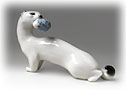 This sleek Lomonosov porcelain Ermine figurine doesn't want to get turned into Ermine coats! 