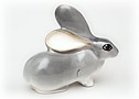 Does the Wild Hare have wild hair?  No!  This rabbit figurine has wonderfully large ears that are tweaked as if listening.