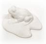 There are white Tree Frogs but this Lomonosov porcelain leopard Frog figurine is simply unglazed porcelain.