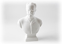 This is a Lomonosov porcelain Biscuit Bust of Peter Ilyich Tchaikovsky, also referred to as Pyotr Tchaikovsky. 