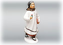 This elegant figurine depicts a Yakut girl from Siberian, relative to Alaskan Eskimos.