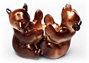 Better than an egg in a basket, you can put your hard boiled egg in this Lomonosov porcelain Bear Cub Egg Stand. 