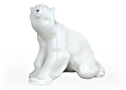 This large Polar Bear sculpture has fur color that is so white he can blend right into the arctic ice. 