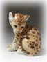 Time to upgrade to Leopard! This little spotted leapard cub figurine looks like she might pounce on her own tail.