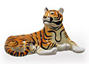 This large  porcelain Siberian Tiger figurine is a most stunning of wild cat images.