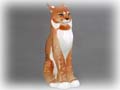 This rare Lynx figurine stands tall and straight with ears held back, full of cat pride.